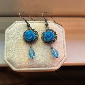 Raindrops and roses earrings